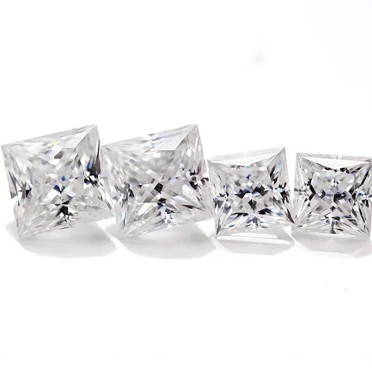 

Mini Sizes 10PCS White Princess Cut Moissanite D VVS1 With GRA Certificated Pass Diamond Tester Pen II for Jewelry Making