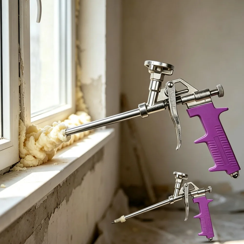 Professional Foam Expanding Spray Gun Sealant Caulking Glue Gun Foaming Jet Glue Gun Manual Tool for House Construction Work