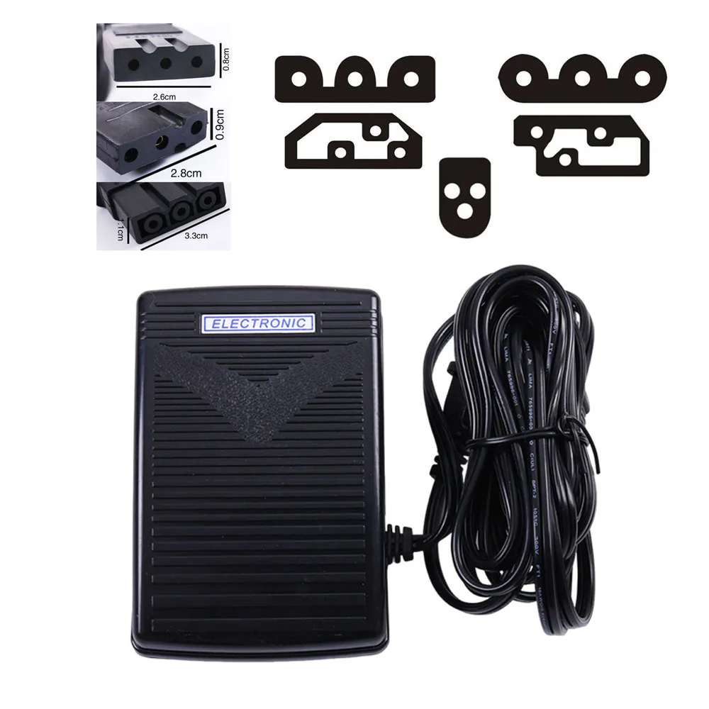 Sewing Machine Electric Foot Pedal Part Speed Adjustor Controller Motor Accessories Control Switch PowerCord For Brother Singer