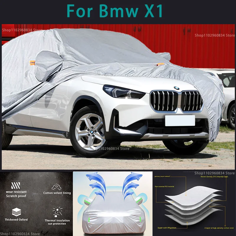 

Для BMW X1 210T водонепроницаемые полные Чехлы для автомобиля уличная Защита от солнца УФ пыли дождя снега защитный чехол для автомобиля