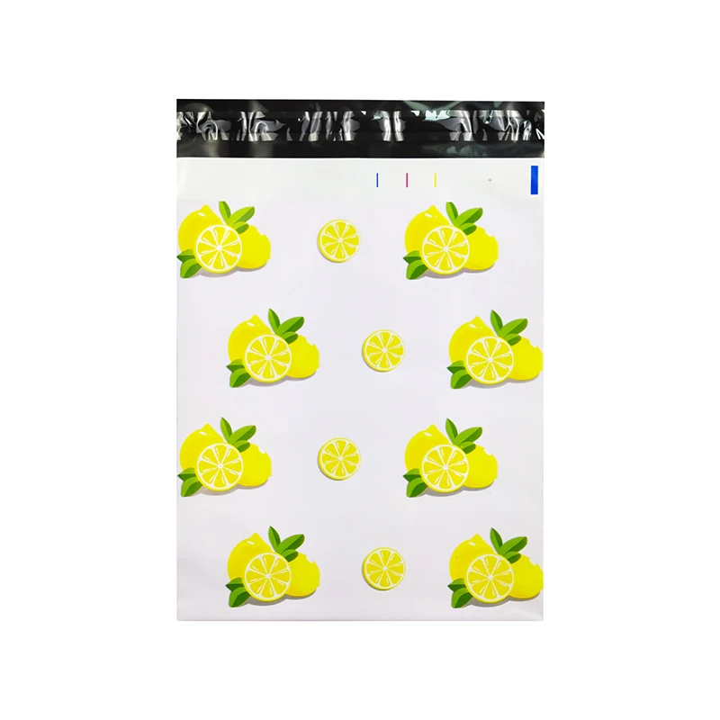 10Pcs/Pack Small Express Envelope Fruit Lemon Print Plastic Mailing Bags Clothes Packing Bag Logistics Postal Courier Pouches