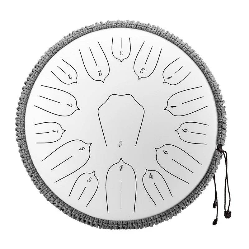 Hluru 12 Inch 11/13 Notes Glucophone Steel Tongue Drum 13 Inch 15 Notes C/D Tone Music Drum Ethereal Drum Percussion Instrument