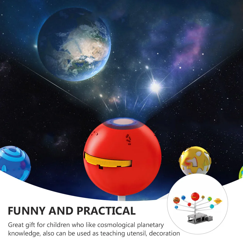 

1 set Astronomical Science Experiment Solar System Planetary Kids Eight Planets Educational Plaything Plastic Rotating Desktop