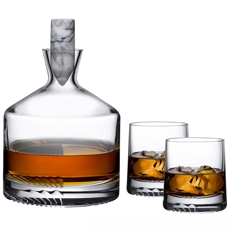 Crystal wine bottle whiskey bottle foreign wine dispenser wine glass wine set