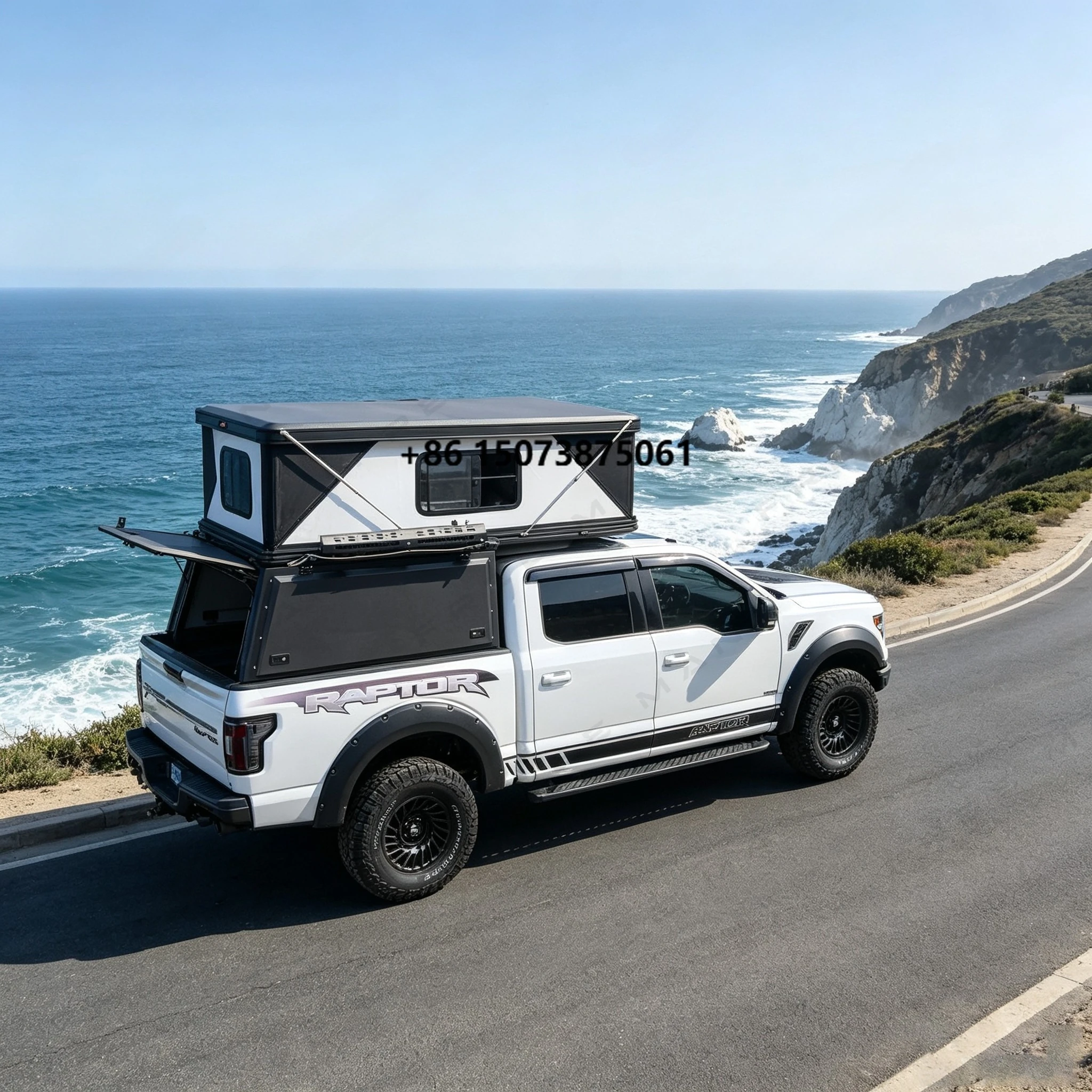 New Arrival Aluminum 4X4 Truck Camper Pop up Hard Sided Shell Roof Top Tent Four-Season Snowproof Large Space