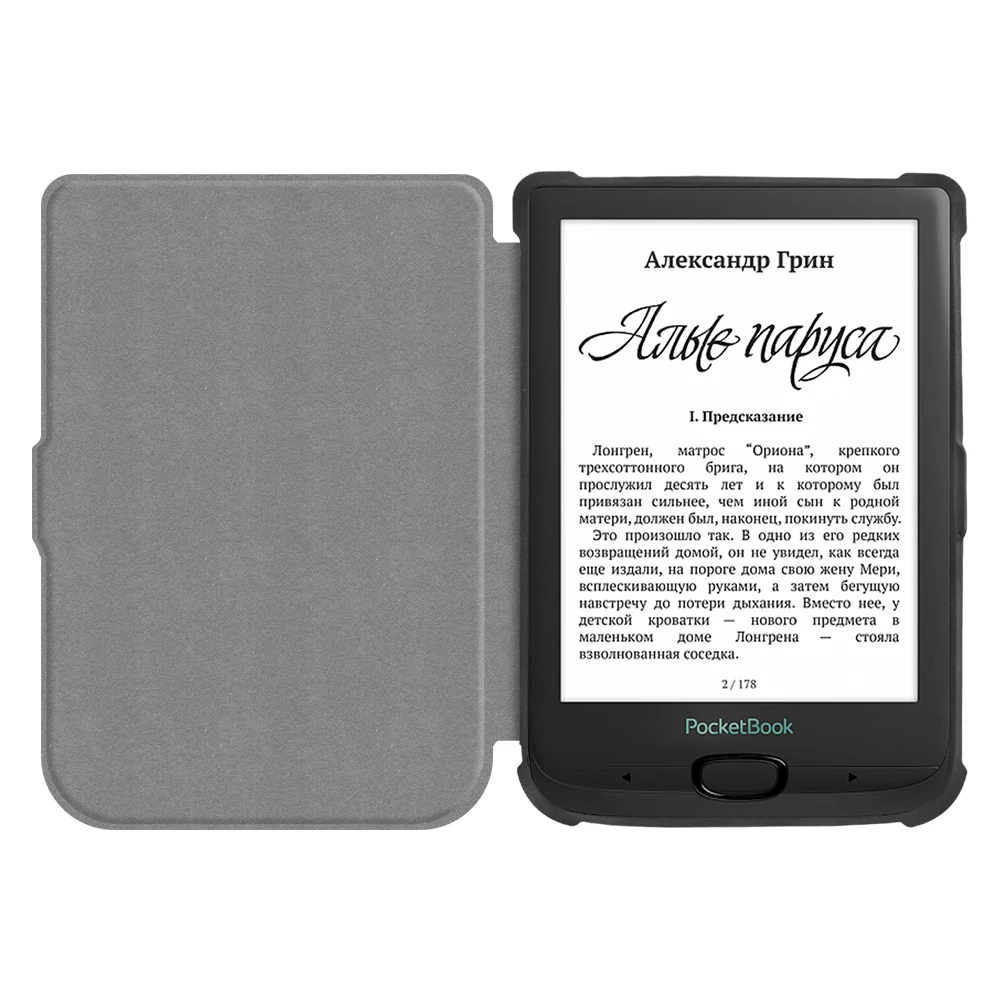 Leather Soft TPU Case for PocketBook Lux 5 4 2 Touch HD 3 616 627 632 Basis Funda Capa E-reader Limited Auto Wake Sleep Cover