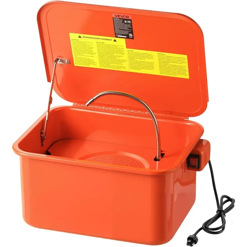 Parts Washer 5-Gallon, 3.5 Gallon Solvent Capacity, 0.4 Gallon per Minute Max Pump Output, Portable Steel Automotive Parts