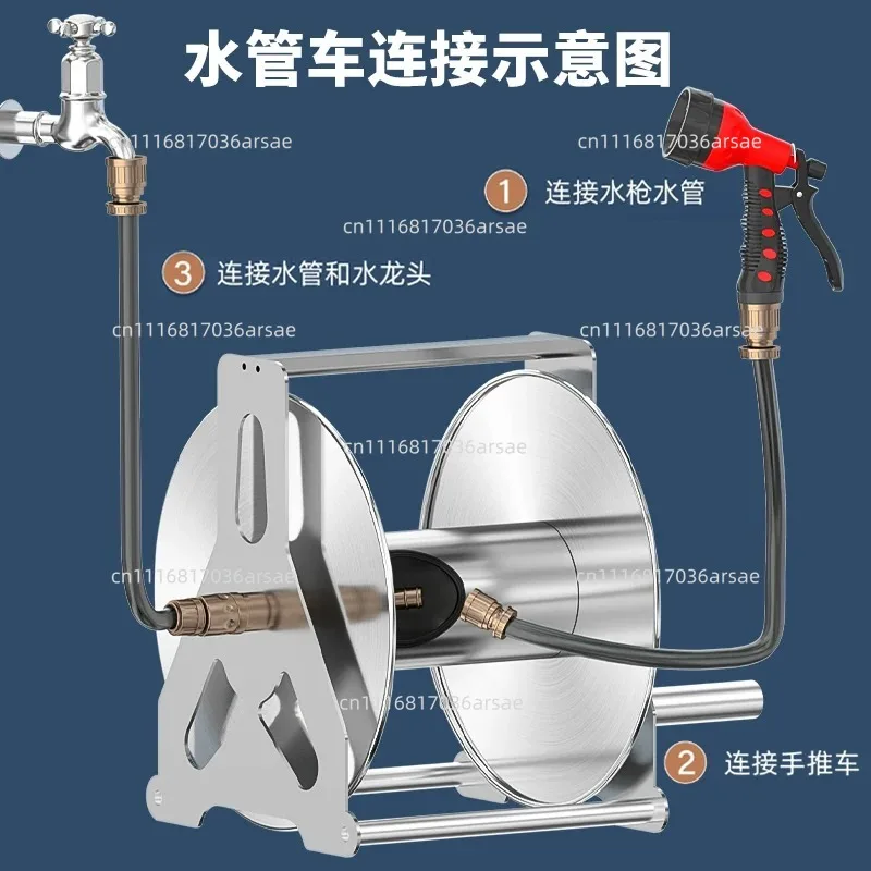 Wall Mounted Empty Hose Rack Garden Hose Pipe Reel
