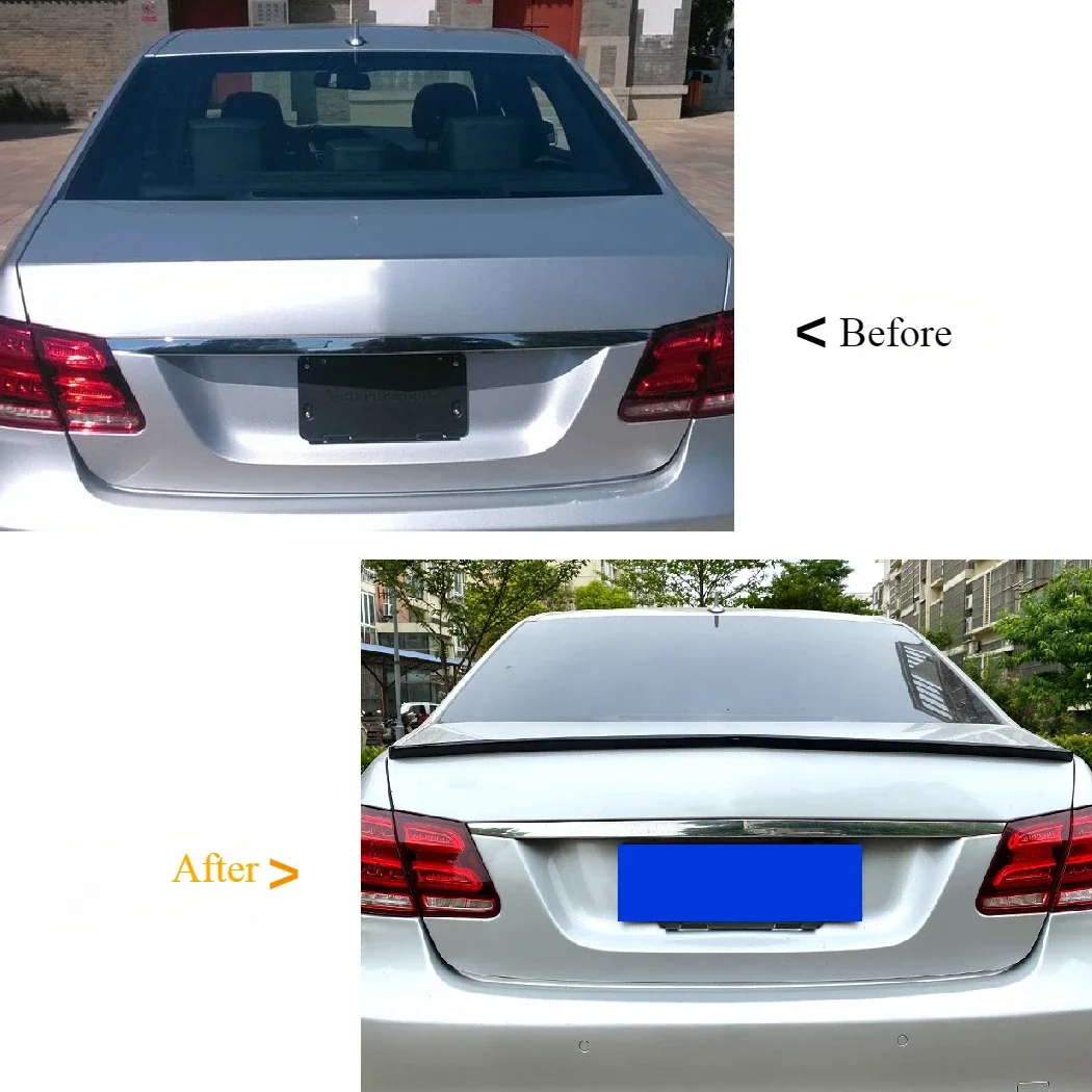 for 2010-2016 Mercedes E-Class W212 E200 220 250 300 320 350 E63 AMG rear trunk spoiler fender body kit modification