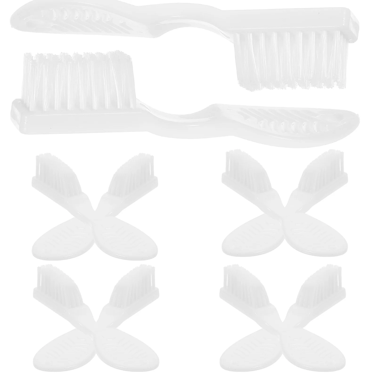 Petite brosse à dents à manche court pour les implants, prévention de l'automutilation, nylon, prison, 03 voyage, 10 pièces