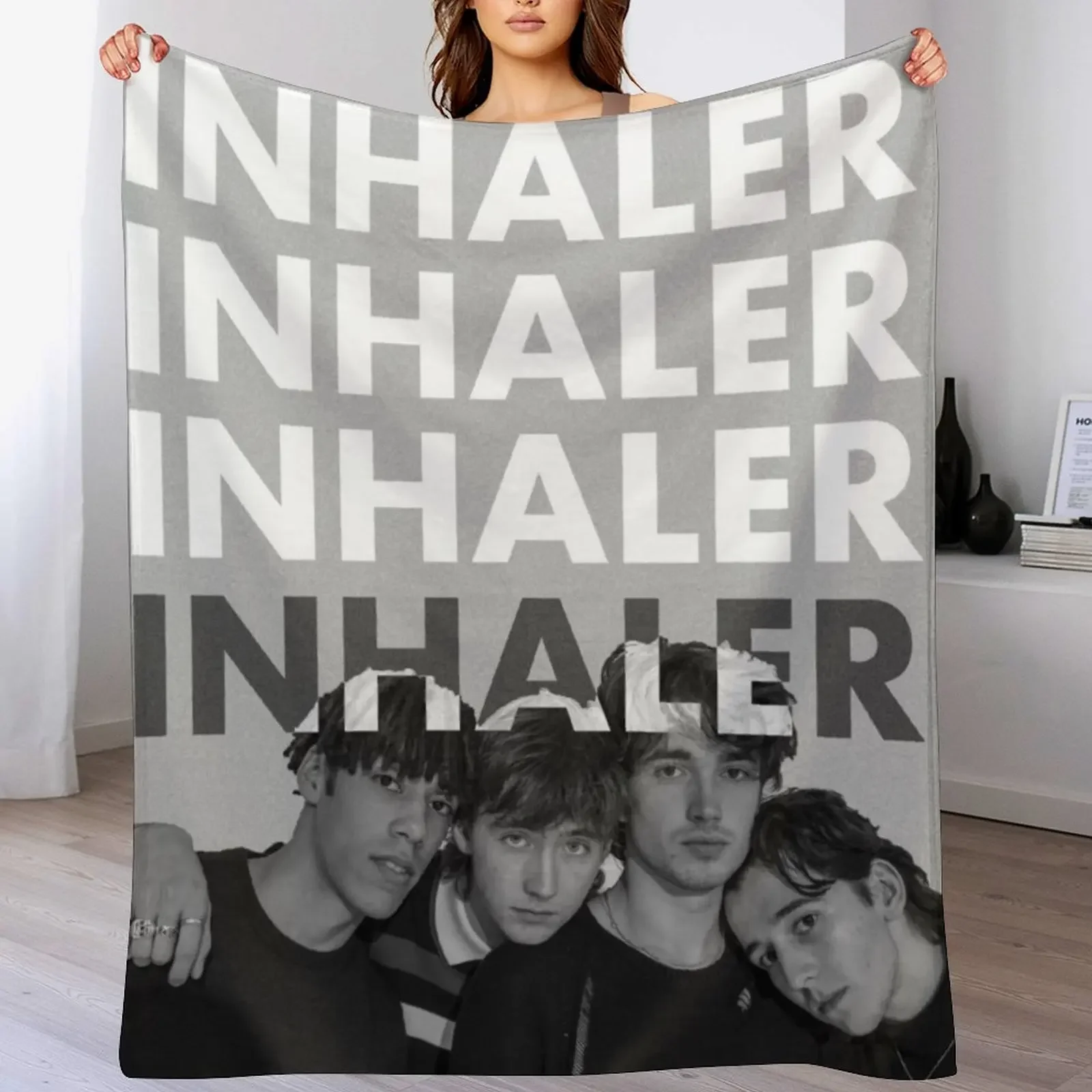 Inhaler Throw Blanket Stylish Decor Blanket Gift for Friends Roommate