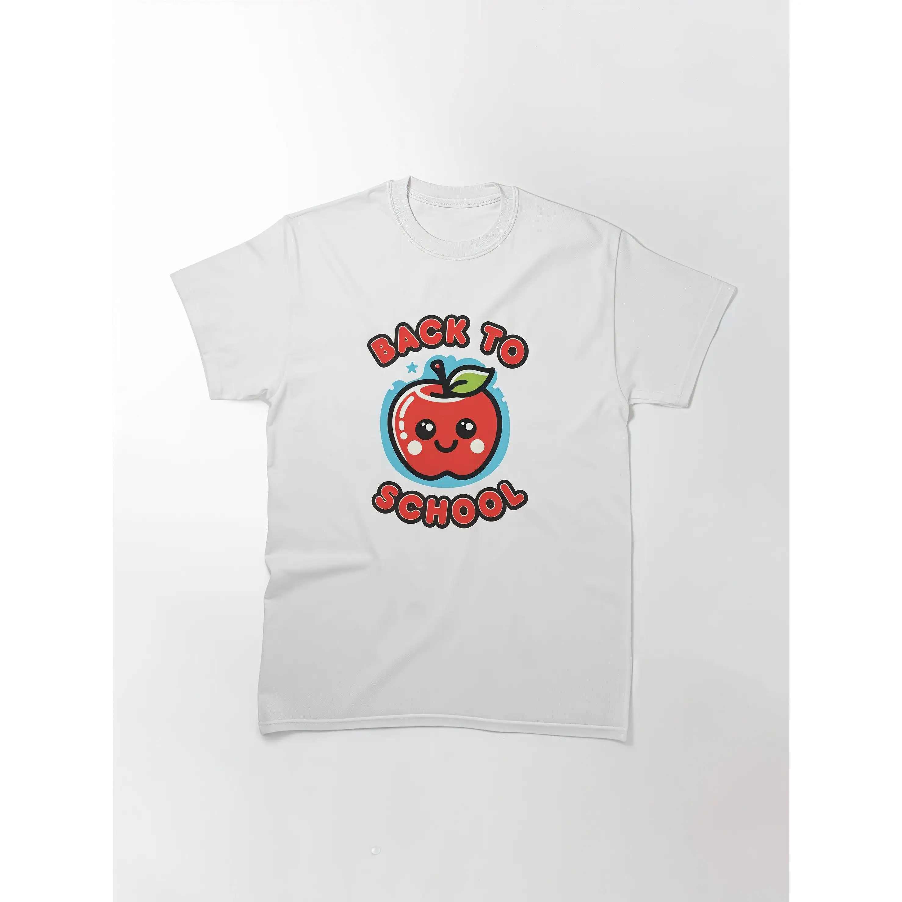 

Back to School T-shirt, Cute Cartoon Apple Graphic Tee, Funny Teacher Student Gift Tops, First Day of School Outfits