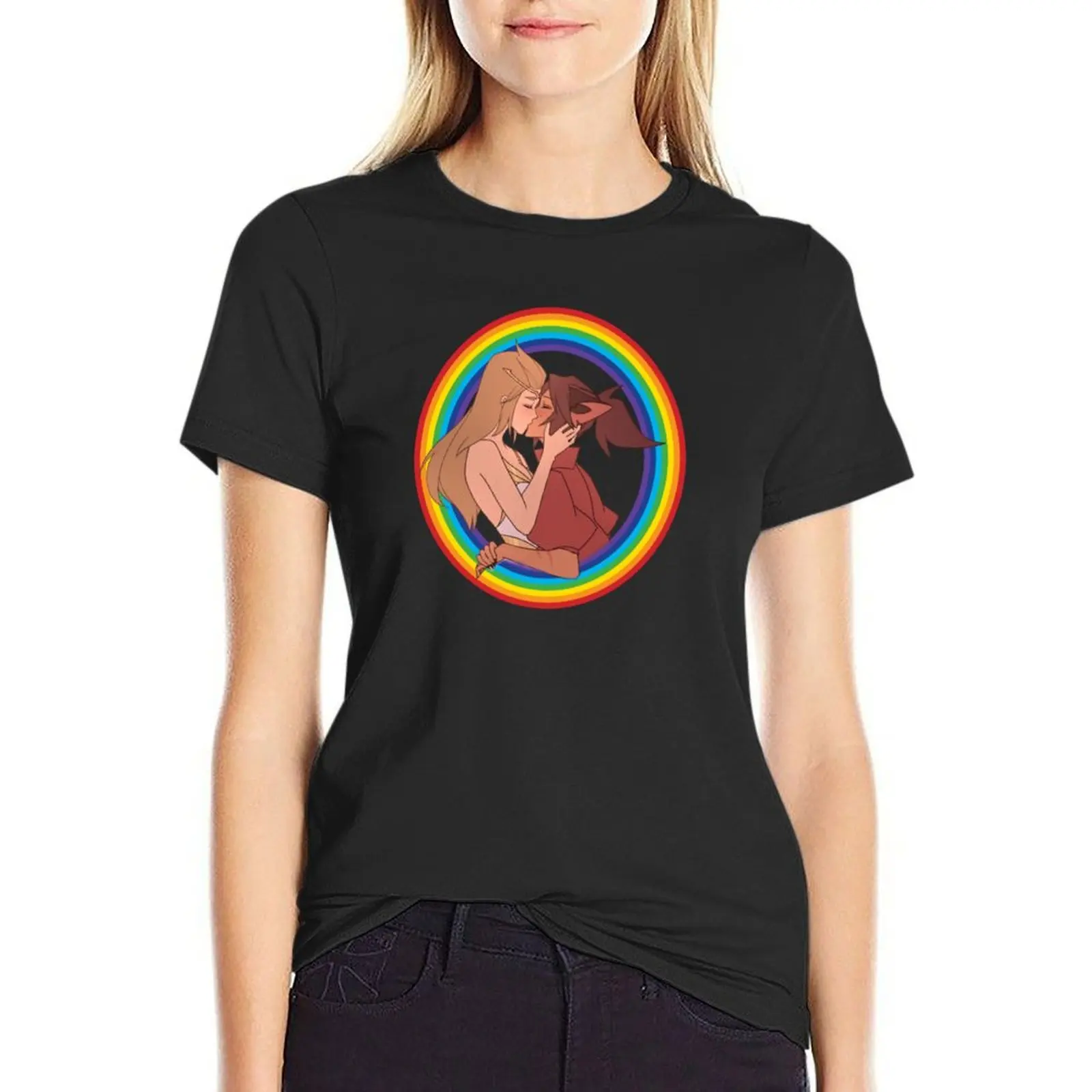 She-ra and Catra T-Shirt vintage clothes Aesthetic clothing Woman fashion