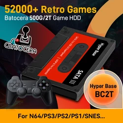Batocera 500G/2T Emulator Game Hard Drive For N64/PS3/PS2/MAME/NDS External Gaming HDD Built-in 52000+ Retro&3D Games Plug&Play