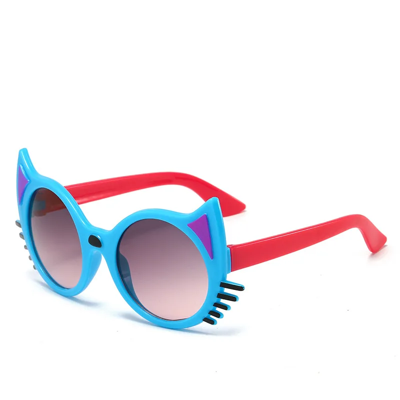 New Girls Boys Cute Cartoon Ears Sunglasses Outdoor Sun Protection Children Lovely Vintage Sun Glasses Protection Kids Eyewear image 3