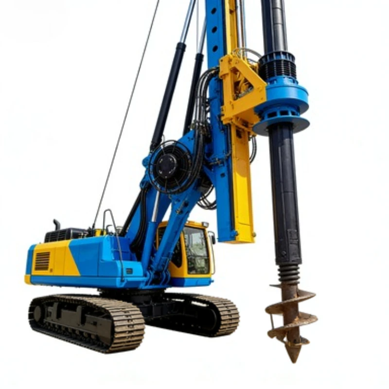 50m Crawler Rotary Pile Drilling Rig with SANY Chassis, High Torque 400KN.M for Tough Job