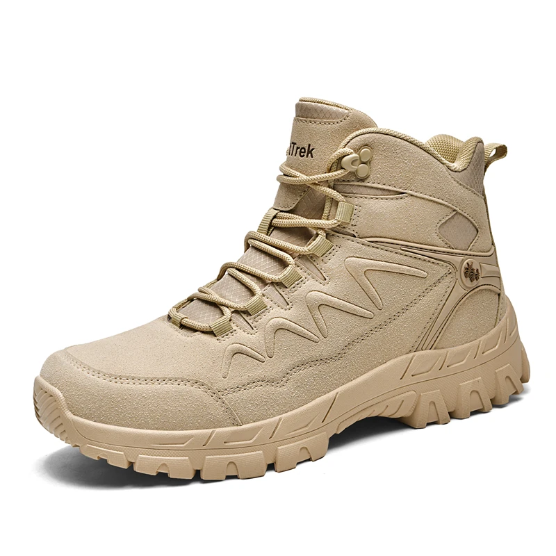 

Новые мужские альпинистские ботинки, тактические ботинки большого размера, водонепроницаемые уличные мотоциклетные охотничьи походные туфли, Нескользящие треккинговые кроссовки