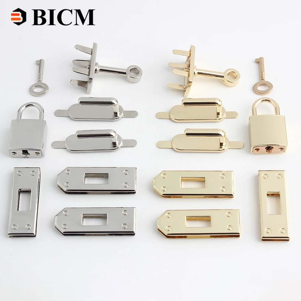 1Set Fashion Metal Bag Lock Clasp Women Tote Bags Making Supplies Bag Bir Kin Accessories Sets For Handbag DIY Hardware Kits