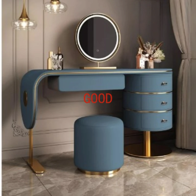 Modern Storage Vanity Dresser Makeup Nordic Shelf Desk Dressing Table Luxury Living Room Tocador Maquillaje Bedroom Furniture