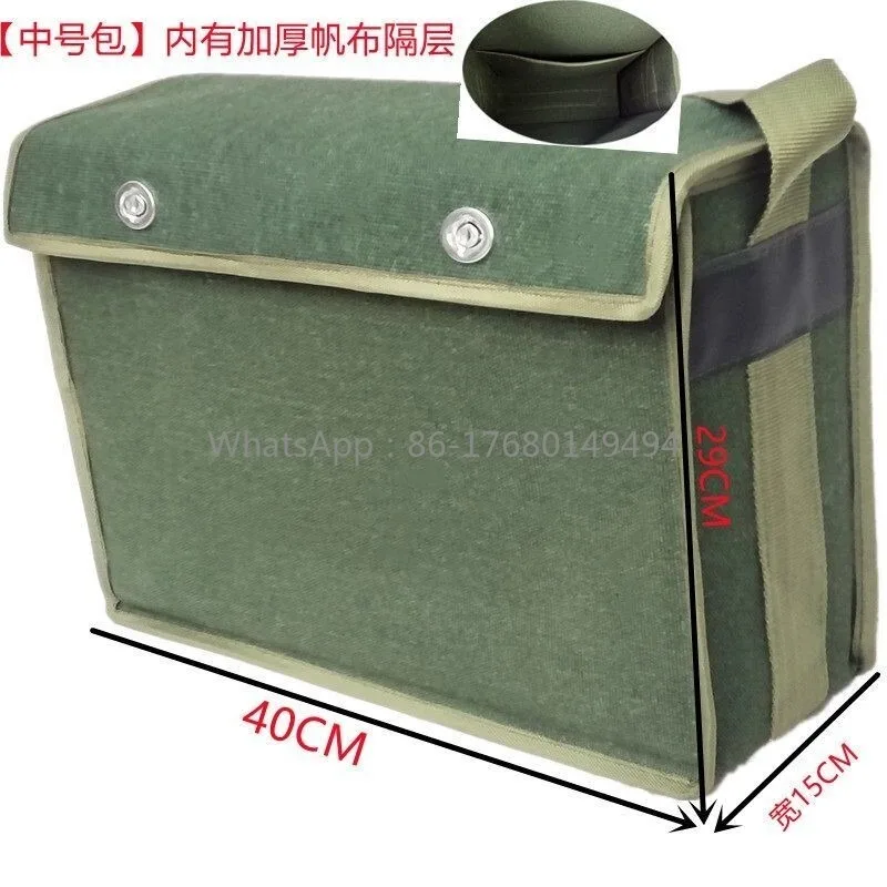 Canvas Kit Thickened Double Layer Multifunctional Large Wear-resistant Woodworking Socket Bricklayer Bag Satchel Bag Hydro Bag