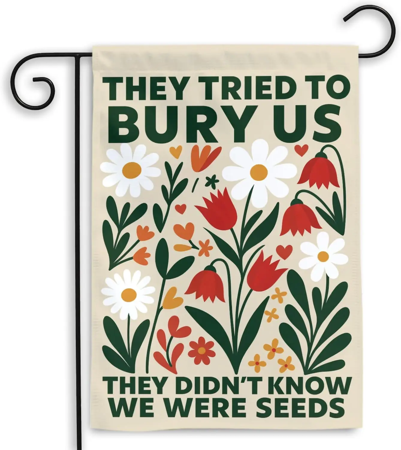 MAIANEY They Tried To Bury Us They Didn’t Know We Were Seeds Garden Flag Floral Yard Banner 12x18 Inch Double Sided, Inspira kkz