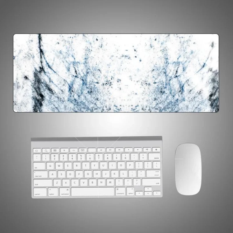 80x30cm Large Marble Desk Pad Mouse Pad Gamer Waterproof Kawaii Desk Mat Computer Keyboard Table Decoration Cover Mice Mat