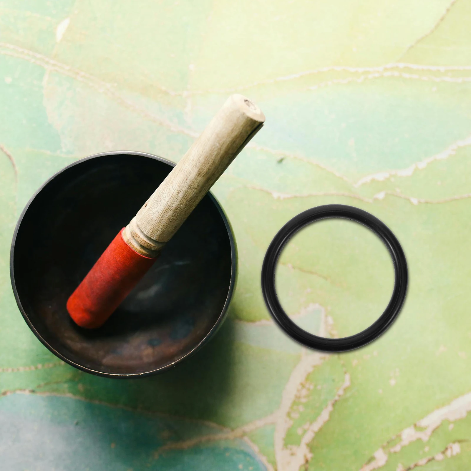 

Rubber Ring for Singing Bowls Medium Size Black Color Bowl Gasket Sound Washer Easy Install Prevent Collision Durable