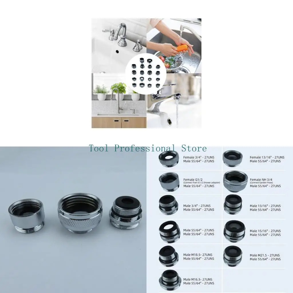 

57QF Faucet Adapter Water Filter Sink Hose Attachment Kitchen Sink Faucet Adapter