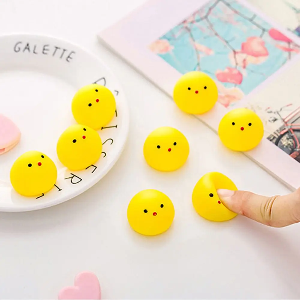 Kawaii Funny Stretchable Relief Stress Decompression Toy Fidget Toys Squish Toys Yellow Chick Squeeze Toy Antistress Toys