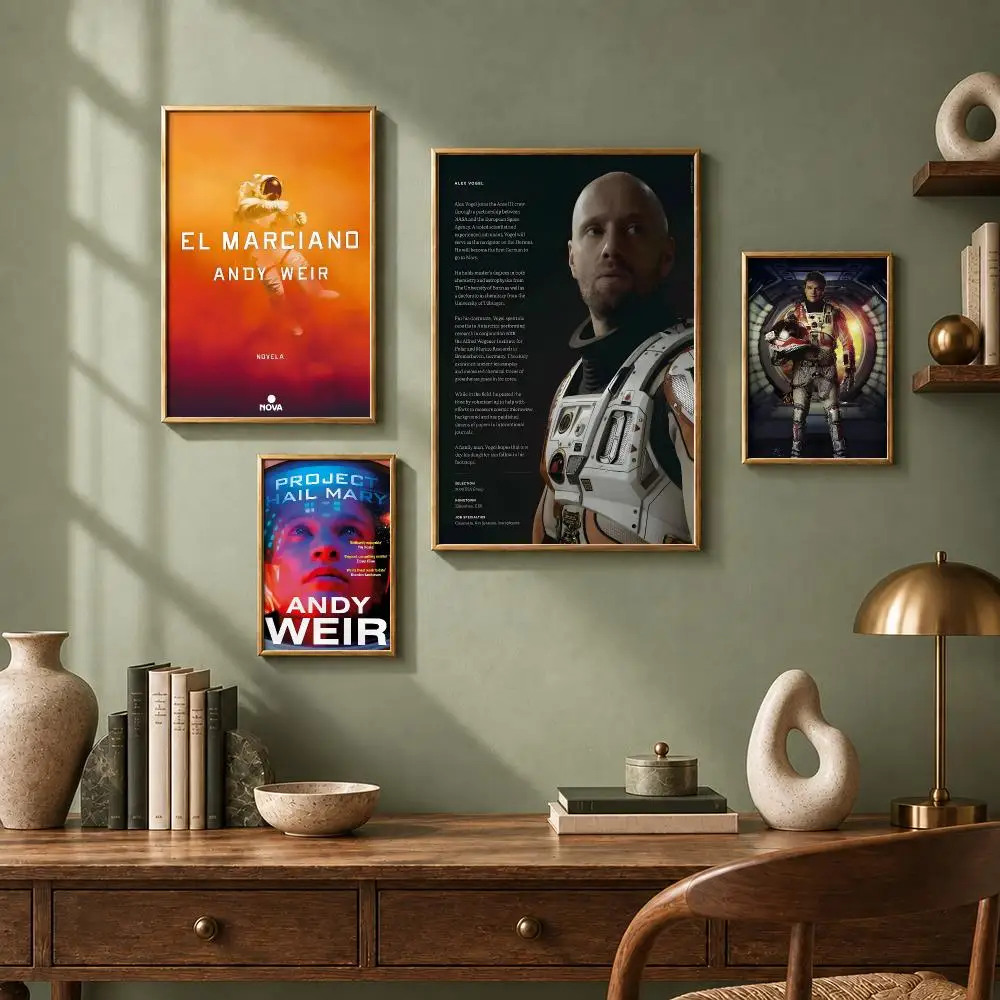 Futuristic Movie T-The MartianS Poster HD Self-Adhesive No Residue After Removal Ideal for All Kinds of Wall Decor