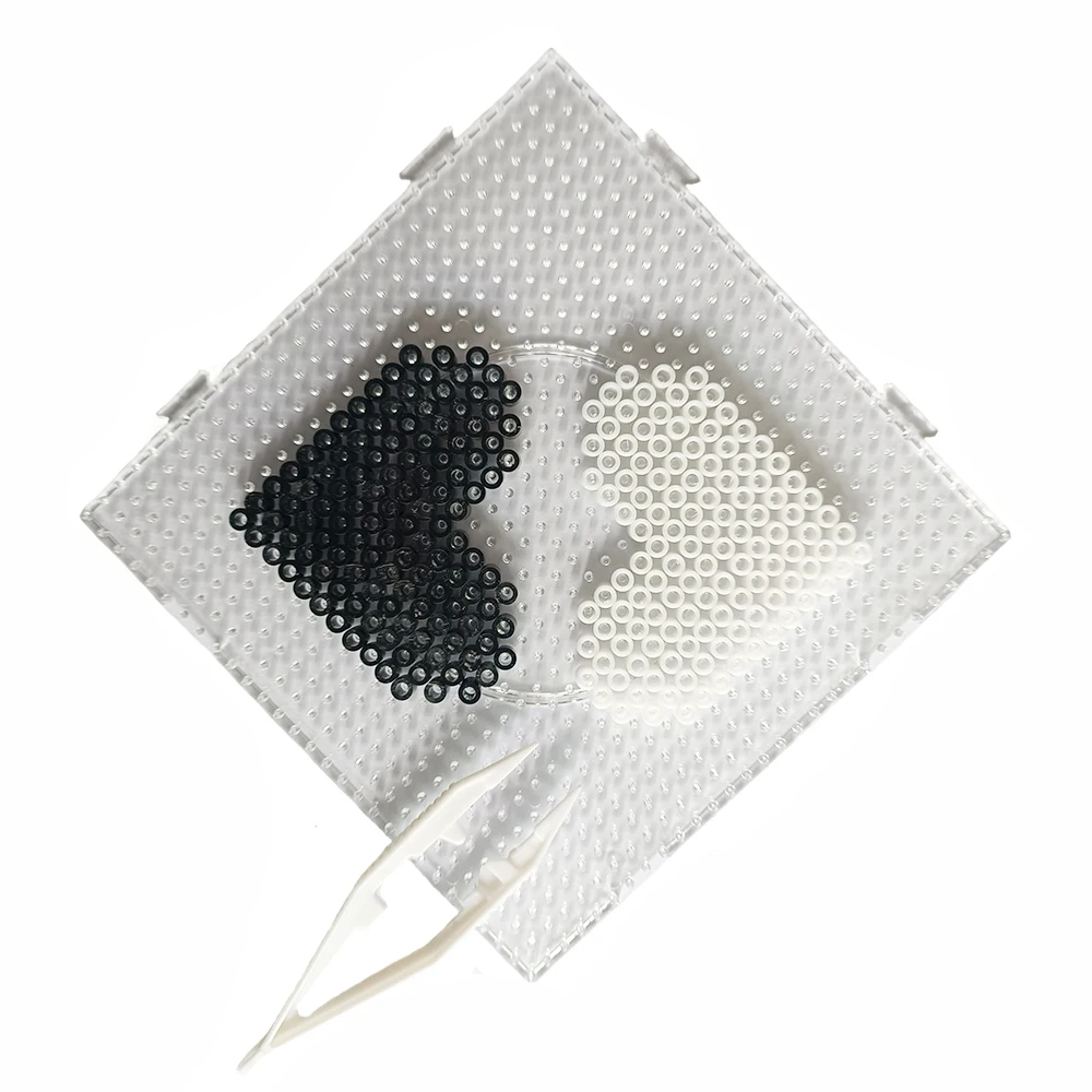 Tablero de clavijas de 9 piezas para Hama Bead 3D, plantilla de rompecabezas para Perler de cuentas de hierro, Juguetes educativos, cuentas de fusible, Juguetes de rompecabezas