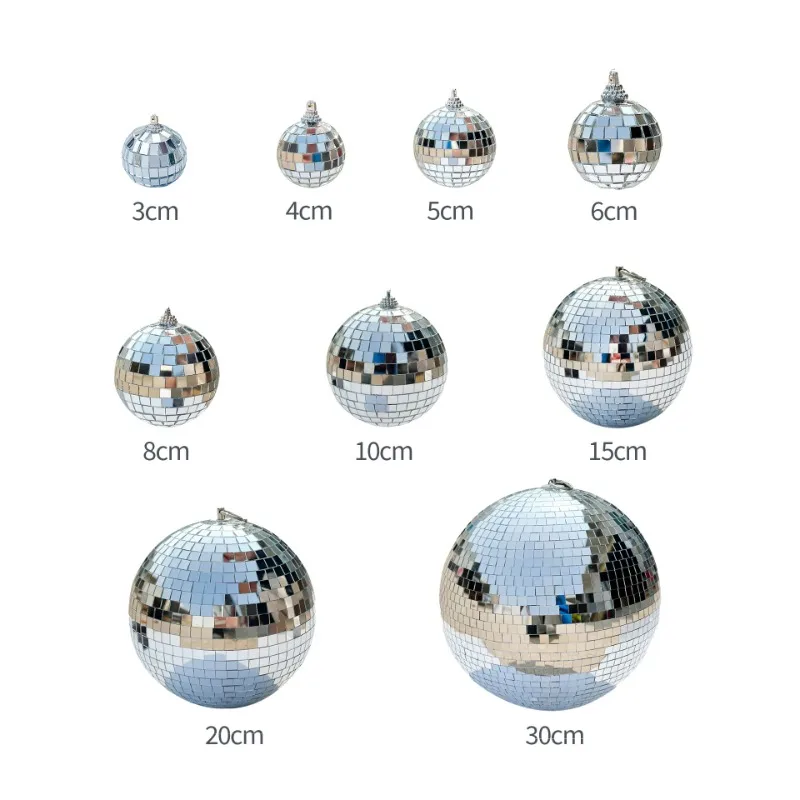 2pcs Mirror Ball Reflective Glass Disco Ball WeddingStage Party Handmade Patch Mosaic Ball Decorative Item MirrorBall Reflective