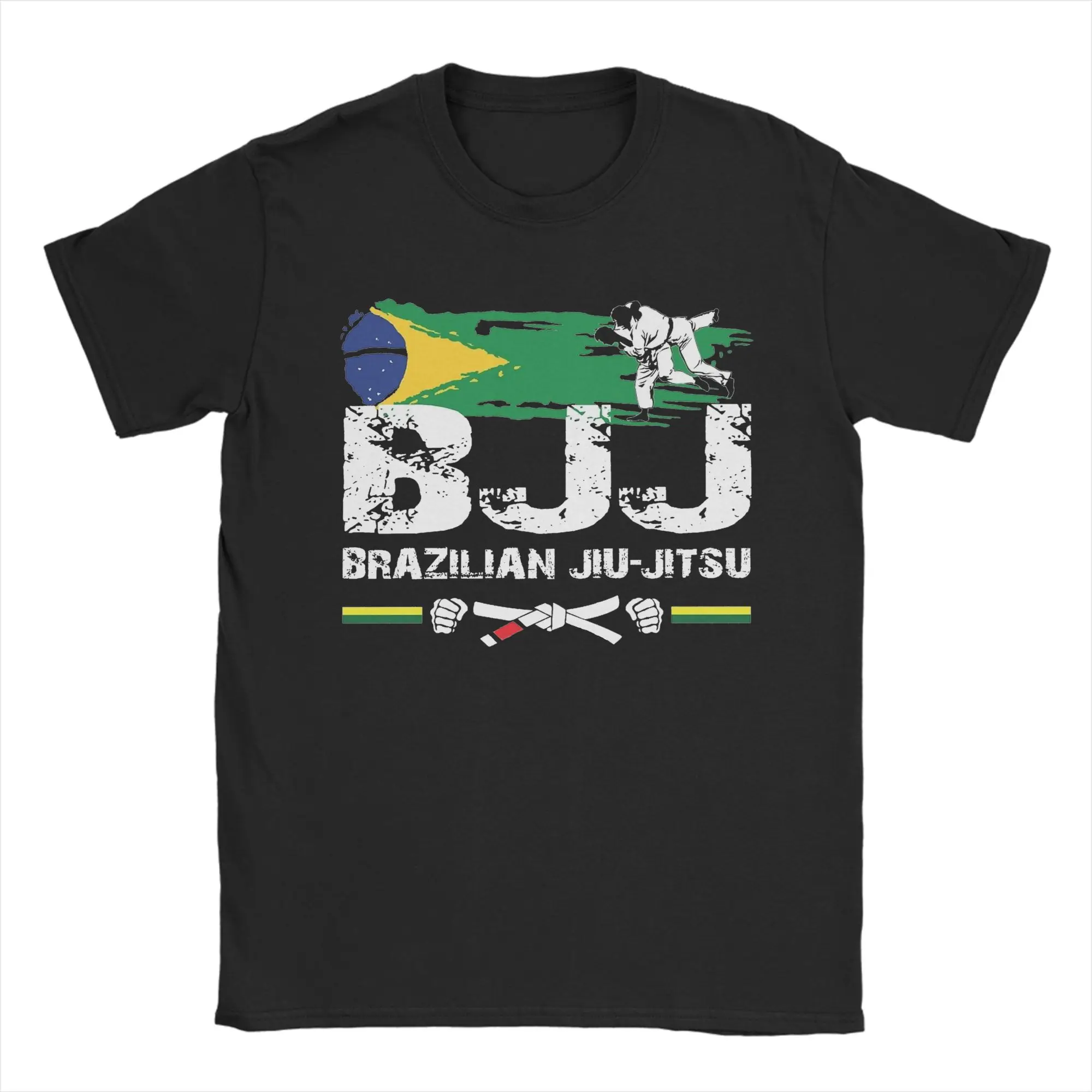 Priting Brazilian Jiu-Jitsu BJJ T Shirt Men Round Neck Short Sleeve Tops Shirts  Cotton Summer Tops Shirts