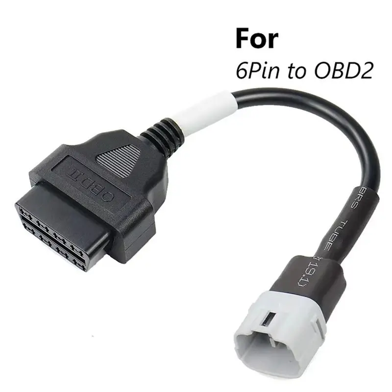 Limited Time Offer 1Pcs Motorcycle OBD Diagnostic Cable For 6Pin To 16Pin OBD2 Scan Tool Adapter Scanner