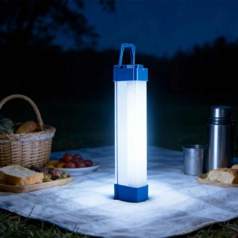 1pcs Led Emergency Bulb Charging Tube Outdoor Camping Lighting Night Market Fluorescent Lamp Magnetic Charging Lamp Desk Lamp