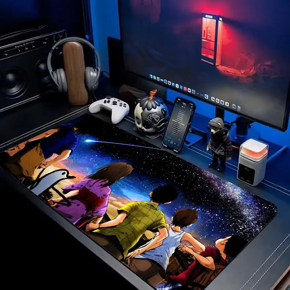 Goodnight punpun Manga Mouse Pad Extra Large XXL Extended Gaming Desk Mat Customizable natural non-slip rubber