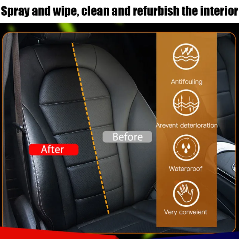 Interior Renovator Car Black Leather Restoration Maintenance Care Products