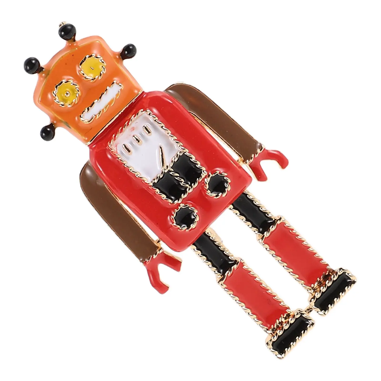 

Retro Robot Brooch Vintage Alloy Lapel Pin for Clothes Suit Backpack Decorative Jewelry Shawl Brooch Creative Bulk