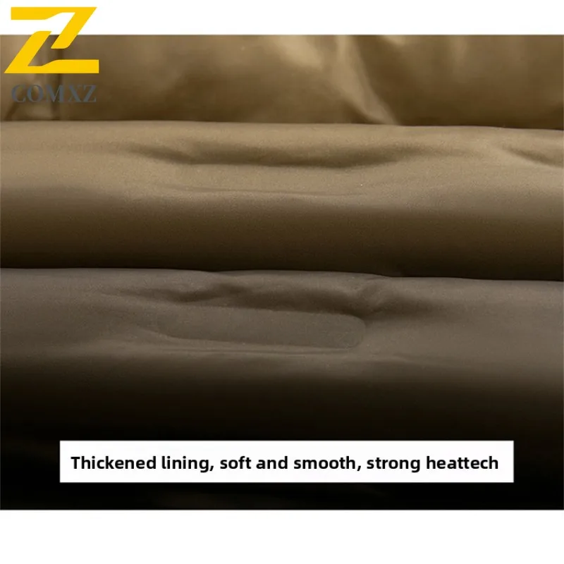 COMXZ Warm katoenen gewatteerde jas Afneembare hoed Thicke Work Fashion Klassieke gewatteerde jas 2025, Reizen Winddicht Heren Winterjas