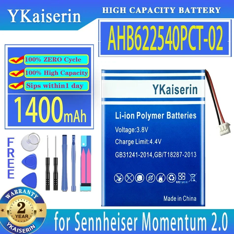 For Sennheiser Momentum 2.0 HD4.40BT HD 4.50BTNC Urbanite XL AHB622540PCT-02 1400mAh Headphones Battery