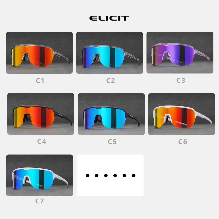 ELICIT Cycling Sunglasses Mountain Road Bike UV400 Protection Goggles Outdoor Fishing Running Bicycle Glasses For Men Women