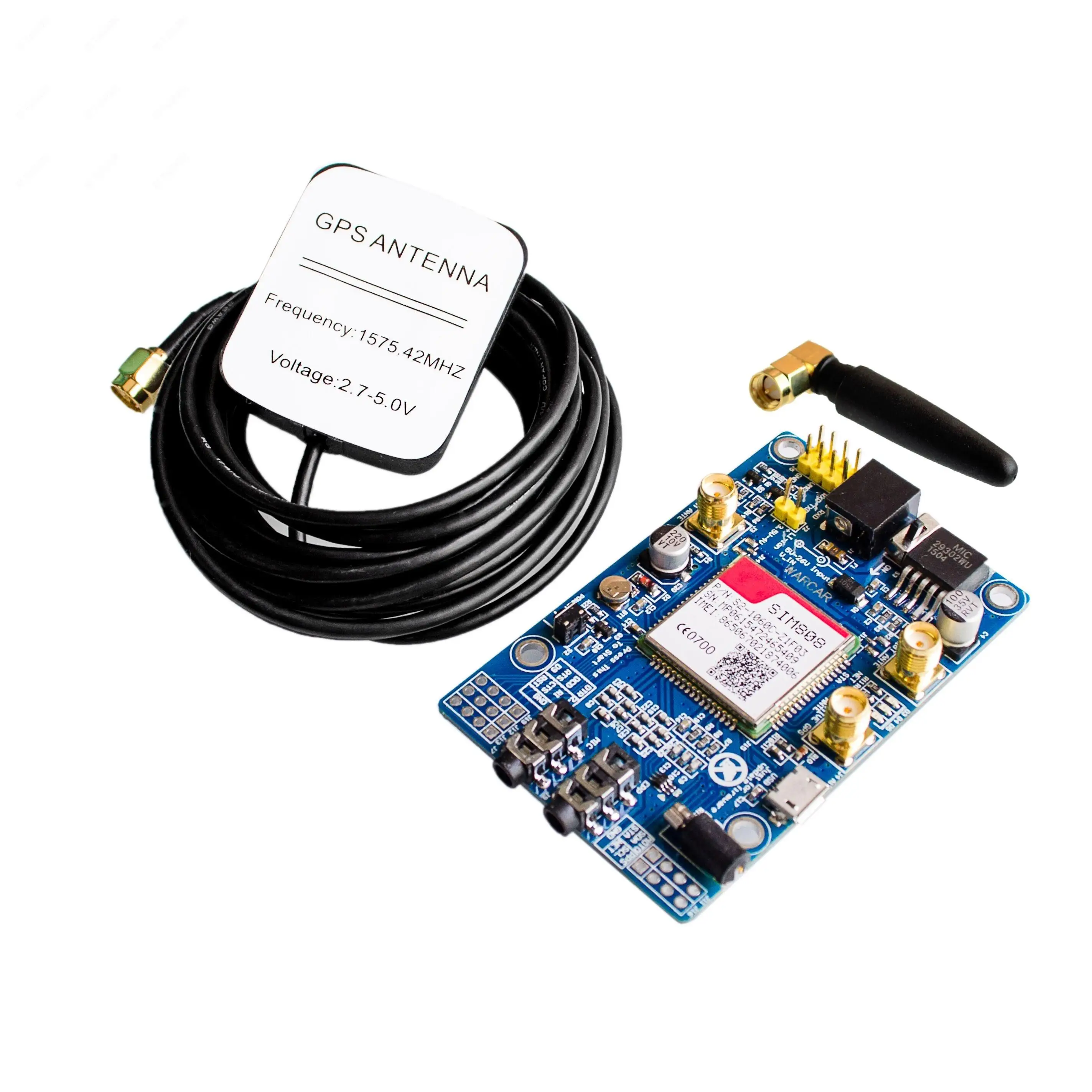 SIM808 Module GSM GPRS GPS Development Board IPX SMA with Antenna for Raspberry Pi Support 2G 3G 4G SIM Card
