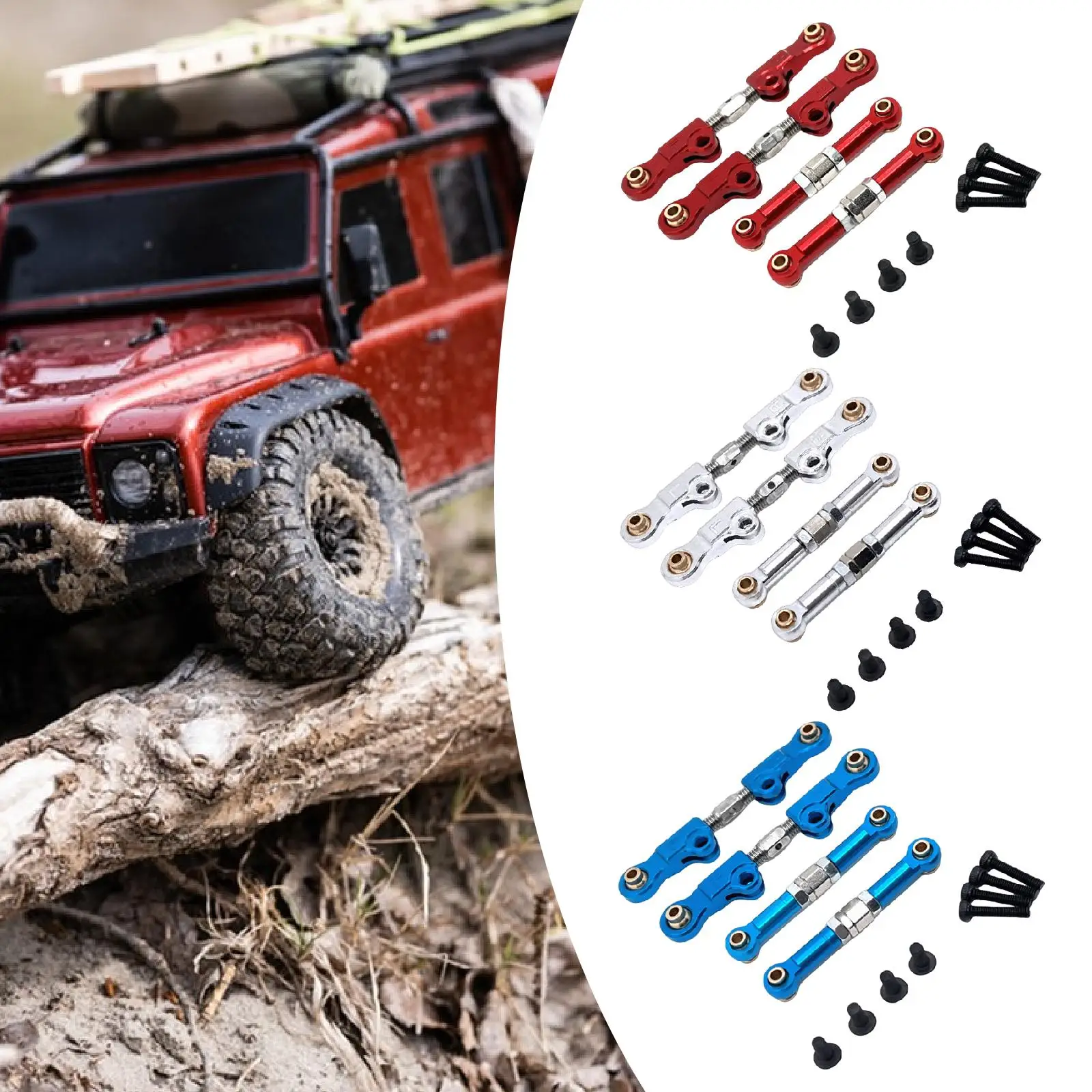 

Комплект регулируемых тяг для радиоуправляемых машинок 1/14, аксессуары, запасные части, практичный набор соединительных стержней, детали для радиоуправляемых машинок 14207