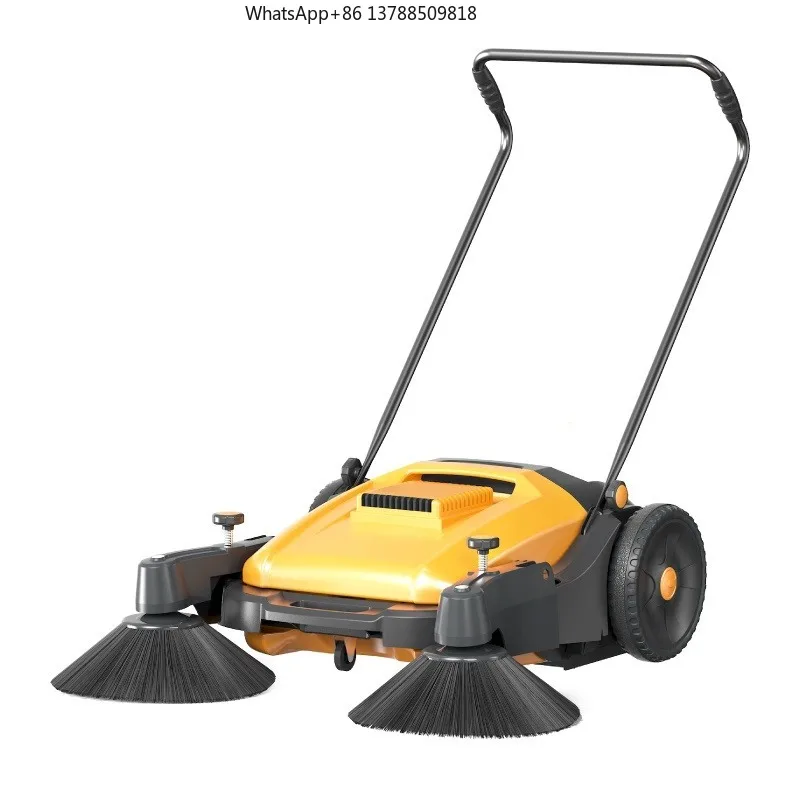 Industrial Mini Manual Hand Push Floor Sweeper with 55L Dust Box and Nylon Brush for Machinery Repair Shops  Floor Sweeper
