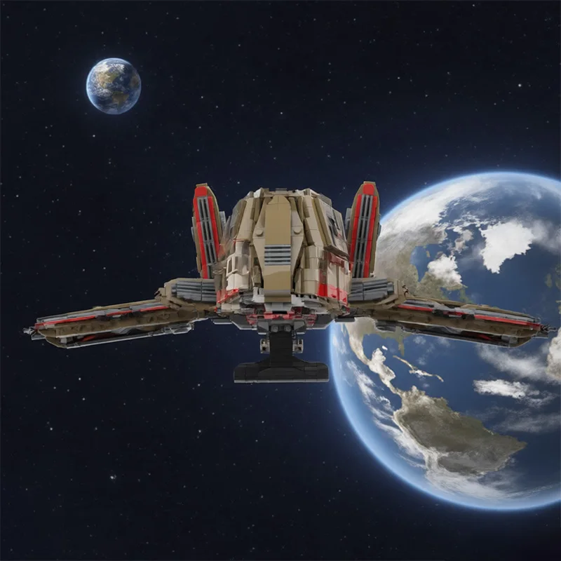 2116 pièces Star Fighting Cosmic Cruiser MOC, blocs de construction modulaires personnalisables, jouet DIY populaire pour enfants, design simple, cadeau de Noël