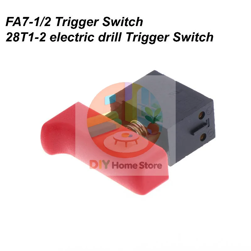 Lockless Power Button Switch FA7-10/2 Electric Hammer Trigger Replacement for DIY Building Tool Accessories