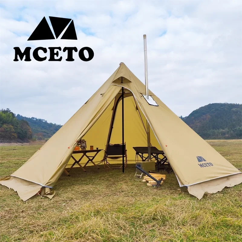 for MCETO Mituo Tingxue 400PRO Winter Snow Skirt Wild Camping Chimney Firewood Stove Great Pyramid Hot Tent