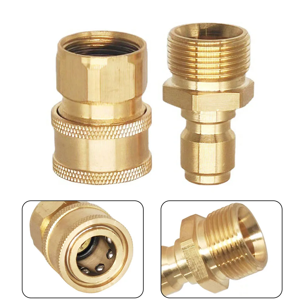 Copper High Pressure Washer Spout Quick Release Connector Adapter Pressure Washer Parts Accessories Garden Tools 12mm 15mm