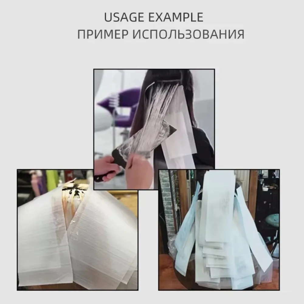 50PCS/Pack Disposable Foam Hair Wraps Bleaching Hair Professional Hair Dye Paper Portable Pixel Dyeing