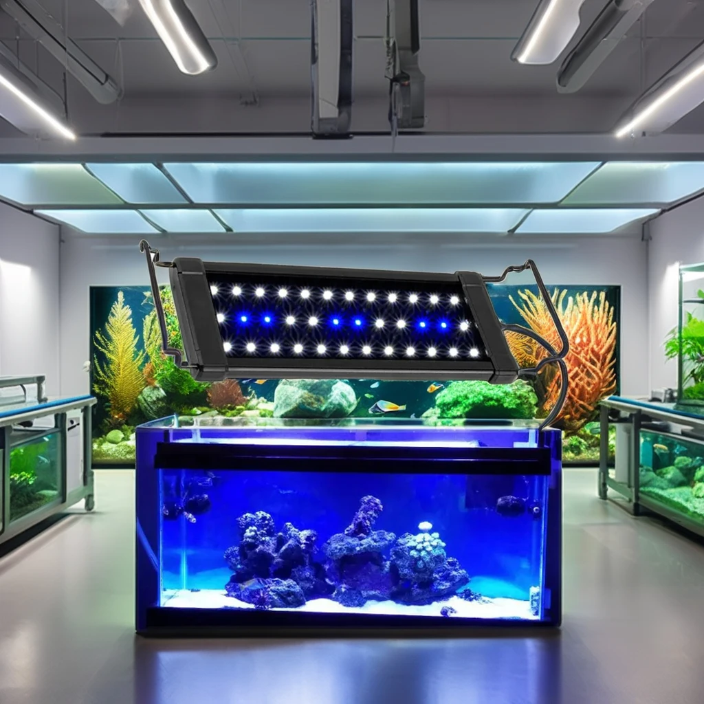 

Smart 30W LED Lamp 30-120CM Aquarium LED Lights Compatible with 120-130CM Fish Tank for Aquarium Use